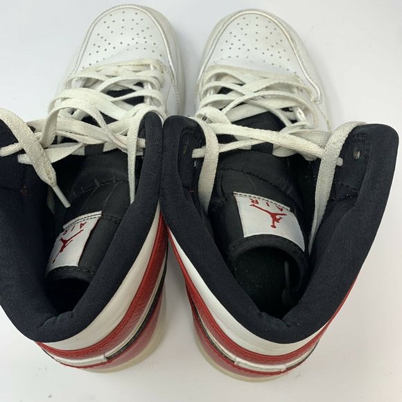 Nike Air Jordan 1 Mid White/Black/Gym Red - Picture 8 of 12